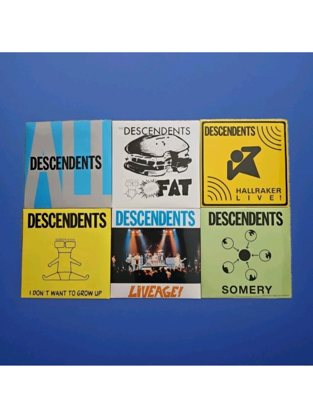 Lot of 6 Descendents Records (New Reissues): All, Bonus Fat, Hallraker, I Don't